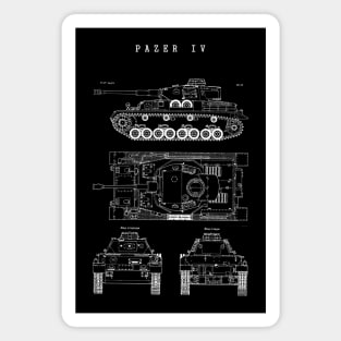 Panzer IV | German World War 2 Vehicle Blueprint Magnet